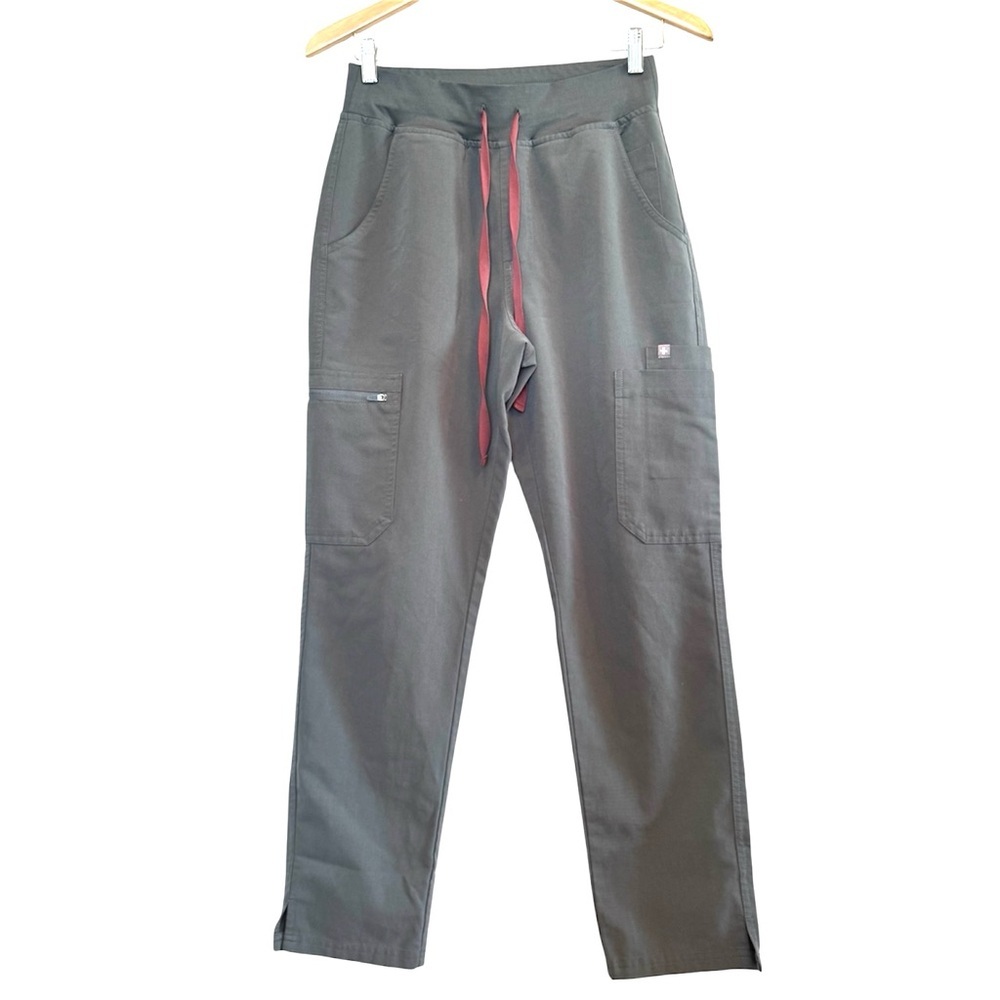 Figs Pants Small Sage Green Drawstring Waist Jogger Leg Technical Collection